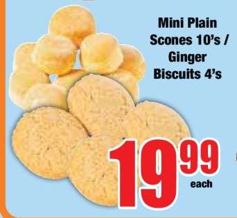 Mini Plain Scones 10's / Ginger Biscuits 4's