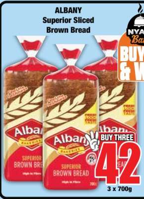 Albany Superior Sliced Brown Bread