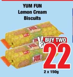 YUM FUN Lemon Cream Biscuits