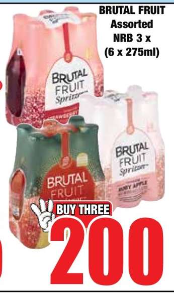 BRUTAL FRUIT Assorted NRB 3 x (6 x 275ml)
