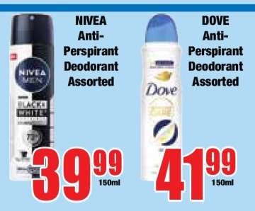 NIVEA Anti-Perspirant Deodorant Assorted
