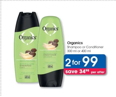Organics Shampoo or Conditioner