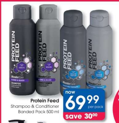 Protein Feed Shampoo & Conditioner Banded Pack 500 ml