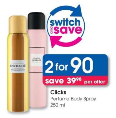 Clicks Perfume Body Spray 250 ml
