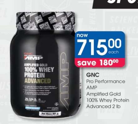 GNC Pro Performance AMP Amplified Gold 100% Whey Protein Advanced 2 lb