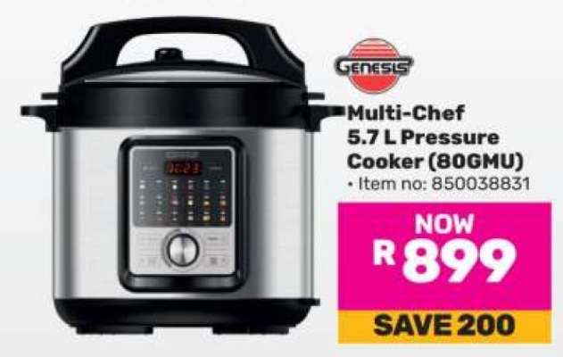 Genesis Multi-Chef 5.7 L Pressure Cooker (80GMU)