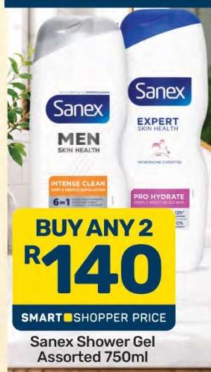 Sanex Shower Gel Assorted 750ml