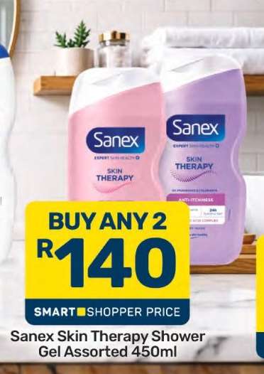 Sanex Skin Therapy Shower Gel Assorted 450ml