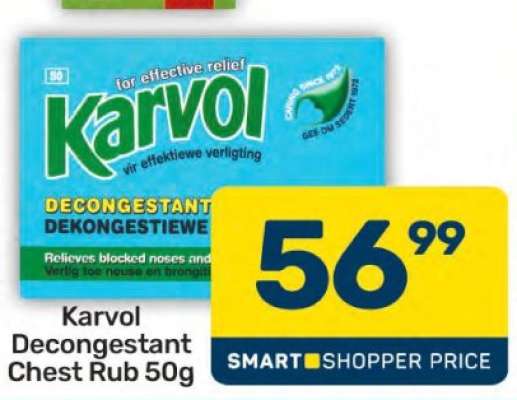 Karvol Decongestant Chest Rub-50g