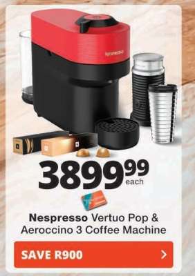Nespresso Vertuo Pop & Aeroccino 3 Coffee Machine
