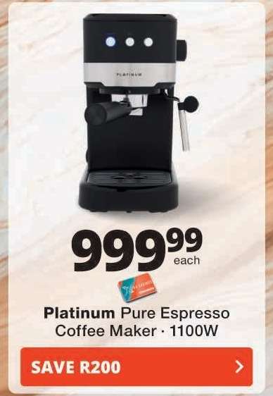 Platinum Pure Espresso Coffee Maker