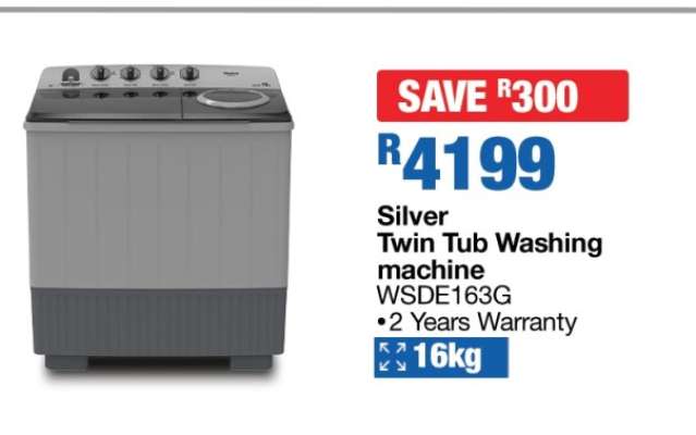Silver Twin Tub Washing machine
