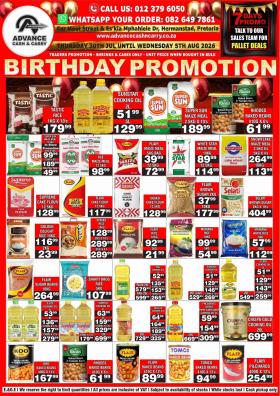 Advance Cash & Carry - Birthday Promotion