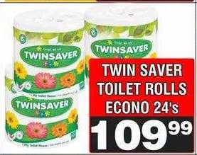 TWIN SAVER TOILET ROLLS ECONO 24's