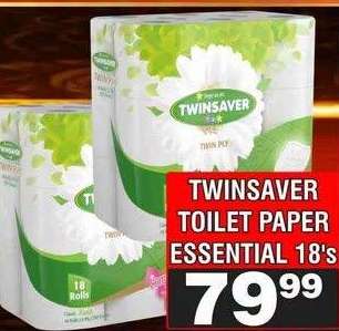 TWINSAVER TOILET PAPER ESSENTIAL 18's