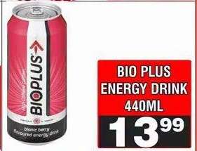 BIO PLUS ENERGY DRINK 440ML