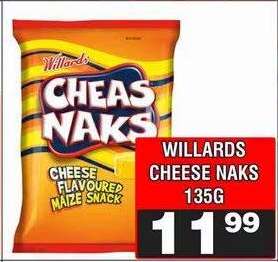 WILLARDS CHEESE NAKS 135G