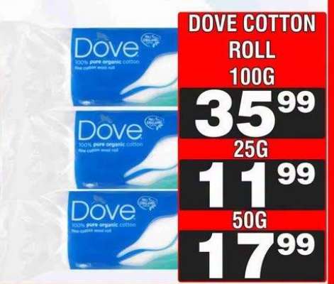 DOVE COTTON ROLL 100G