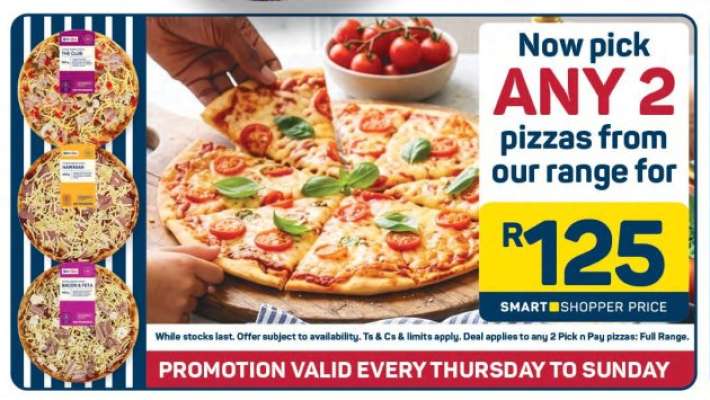 ANY 2 pizzas from our range