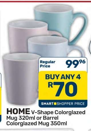 HOME V-Shape or Barrel Colorglazed Mug