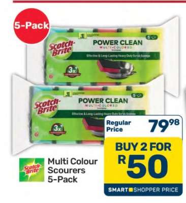 Scotch-Brite Multi Colour Scourers 5-Pack