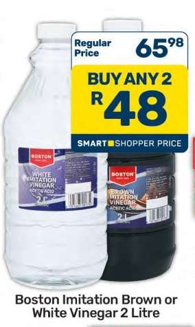 Boston Imitation Brown or White Vinegar 2 Litre