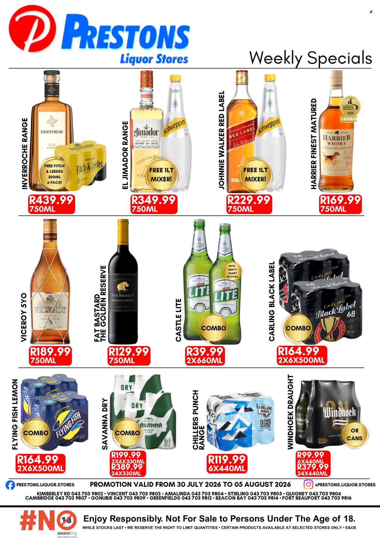 Prestons Liquor Stores specials - 07.30.2026 - 09.05.2026. Page 1