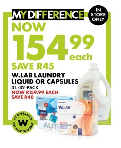 W.LAB Laundry Liquid or Capsules