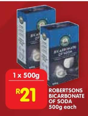 ROBERTSONS BICARBONATE OF SODA 500g each