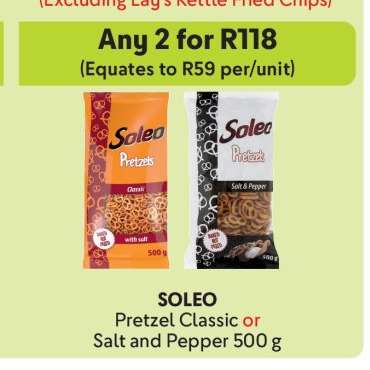 SOLEO Pretzel Classic or Salt and Pepper 500 g