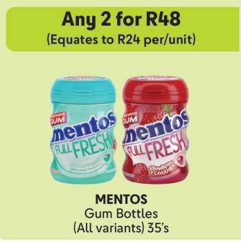 MENTOS Gum Bottles