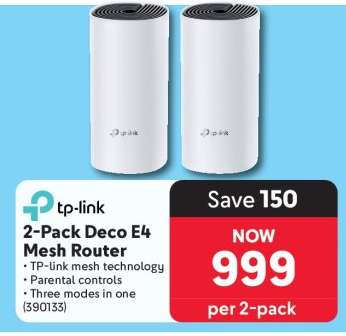 2-Pack Deco E4 Mesh Router