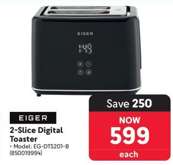 Eiger 2 Slice Digital Toaster