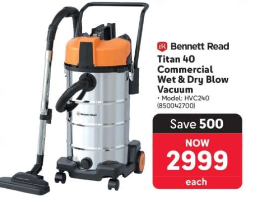 Bennett Read Titan 40 Commercial Wet & Dry Blow Vacuum
