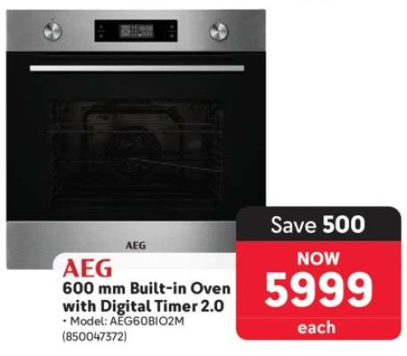 AEG 600 mm Built-in Oven with Digital Timer 2.0