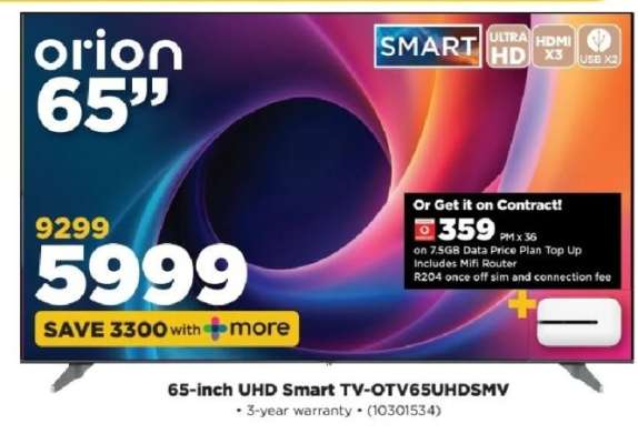 65-inch UHD Smart TV-OTV65UHDSMV