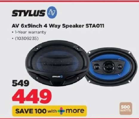 STYLUS AV 6x9inch 4 Way Speaker STA011