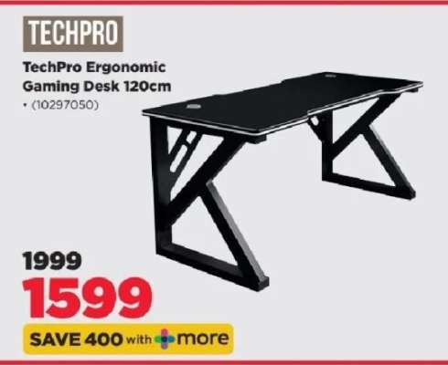 TechPro Ergonomic Gaming Desk 120cm