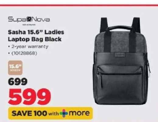 Sasha 15.6" Ladies Laptop Bag Black