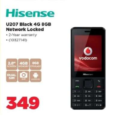 Hisense U207 Black 4G 8GB Network Locked