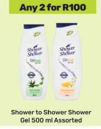 Shower to Shower Shower Gel 500 ml Assorted