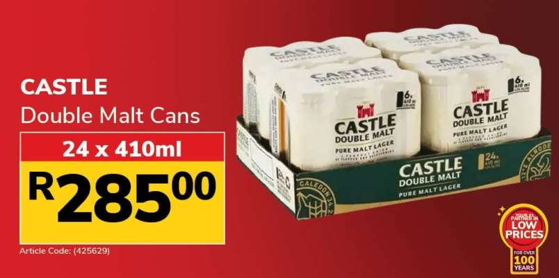 Castle Double Malt Cans