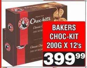BAKERS CHOC-KIT 200G X 12's