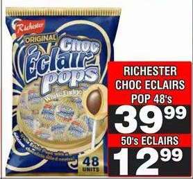RICHESTER CHOC ECLAIRS POP 48's