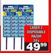 LASER 2 DISPOSABLE RAZOR 24's