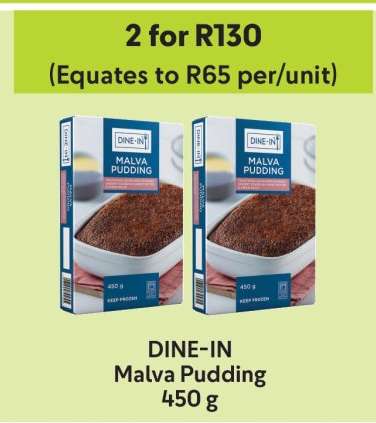 DINE-IN Malva Pudding