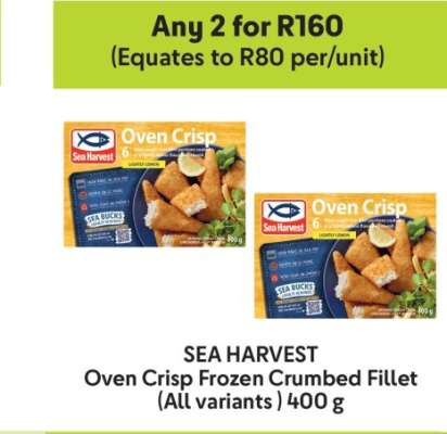 SEA HARVEST Oven Crisp Frozen Crumbed Fillet
