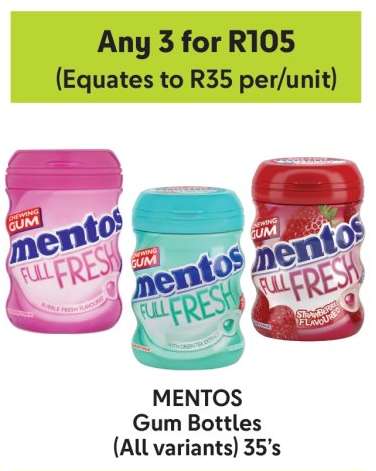 MENTOS Gum Bottles
