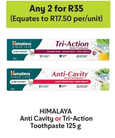 HIMALAYA Anti Cavity or Tri-Action Toothpaste 125 g