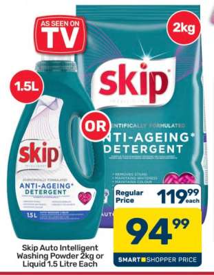 Skip Auto Intelligent Washing Powder or Liquid